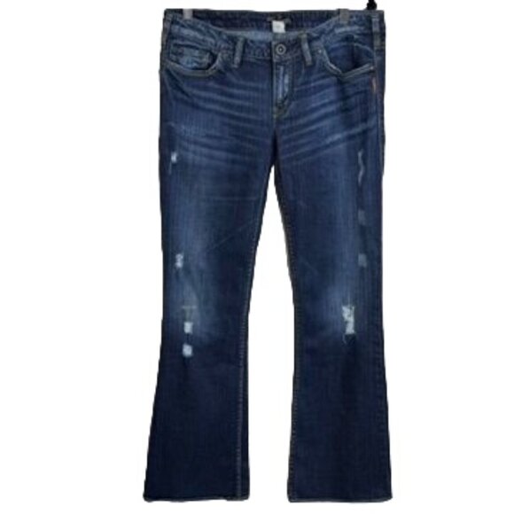 Silver Jeans Alex Womens Bootcut Jeans Distressed Medium Rise Size 32‎ - Picture 1 of 12